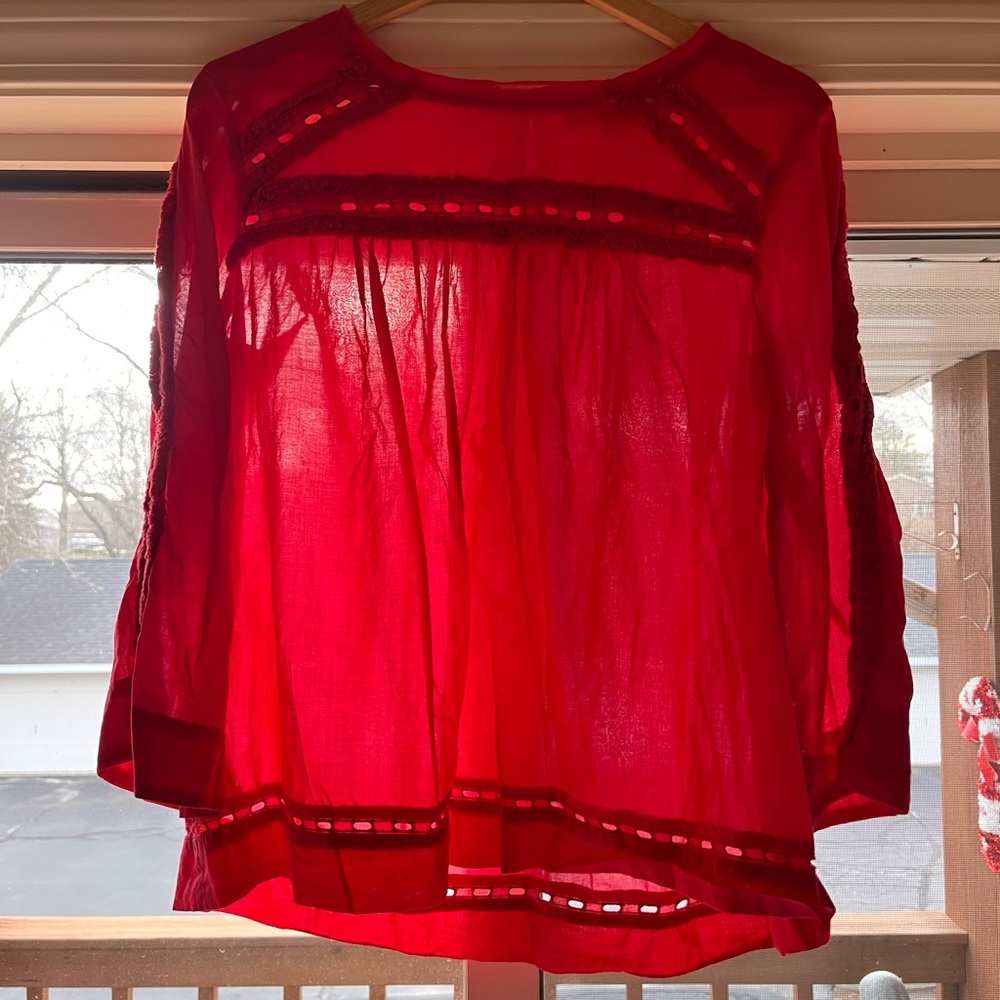 Elegant Red Women's Top
